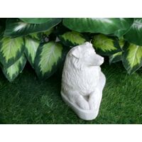 Australian Shepherd concrete statue in Alabaster 5x11x6.5" High Ships  Within 5 Days