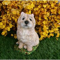 Cairn Terrier Mini-Me Painted 8.5" High Concrete Statue
