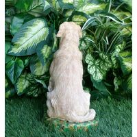 Custom painted Golden Retriever concrete Statue 9.75" high
