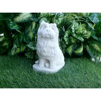 Cairn Terrier Concrete Statue 8.5" tall Finished in Alabaster