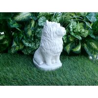 Cairn Terrier Concrete Statue 8.5" tall Finished in Alabaster