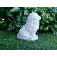 Cairn Terrier Concrete Statue 8.5" tall Finished in Alabaster