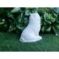 Cairn Terrier Concrete Statue 8.5" tall Finished in Alabaster