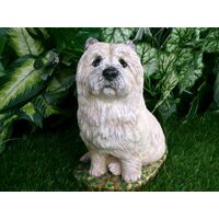Cairn Terrier Mini-Me Painted 8.5" High Concrete Statue