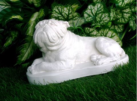 Concrete Bulldog in Alabaster