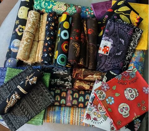 A selection of fabrics for her wings. Other colors and patterns are available.