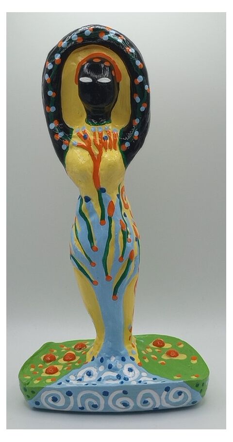 Beta Test of Oshun, African Queen, front view (future casts will not be leaning, lol).