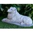 Australian Shepherd Concrete Statue pet Loss Memorial Gift and garden decor finished in Monochrome Grey