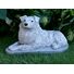 Australian Shepherd Concrete Statue pet Loss Memorial Gift and garden decor finished in Monochrome Grey