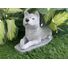 Akita Dog Concrete Statue pet Loss memorial gift, and garden decor finished in Monochrome Grey