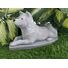 Akita Dog Concrete Statue pet Loss memorial gift, and garden decor finished in Monochrome Grey