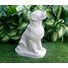 GOlden Retriever Concrete Statue in Alabaster 9.75" high garden decor and pet loss memorial gift