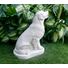 GOlden Retriever Concrete Statue in Alabaster 9.75" high garden decor and pet loss memorial gift