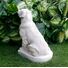 GOlden Retriever Concrete Statue in Alabaster 9.75" high garden decor and pet loss memorial gift