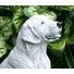 Golden Retriever concrete statue 9.75" tall Monochrome Grey pet Loss Gift and garden Decor